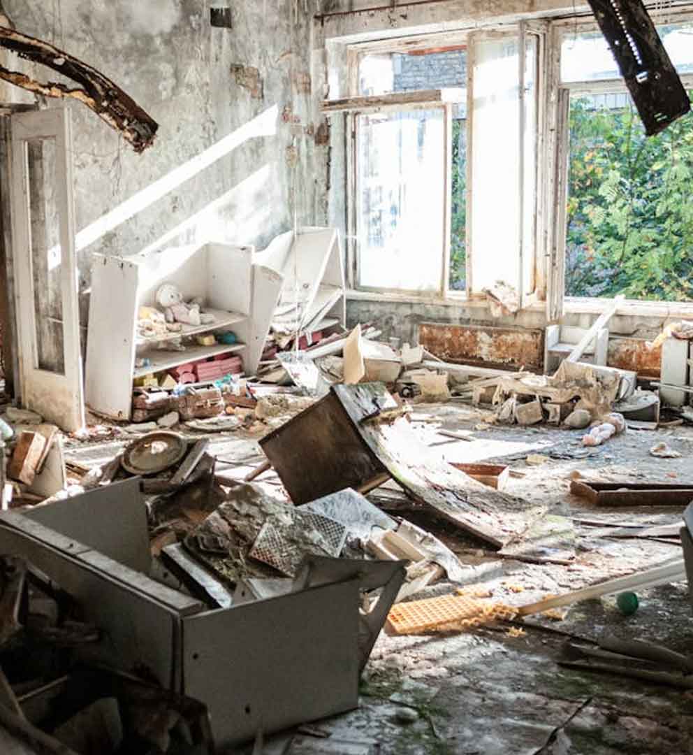 junk and waste disposal from disaster homes